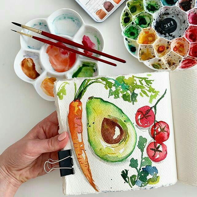 20+ Food Watercolor Painting Ideas 93